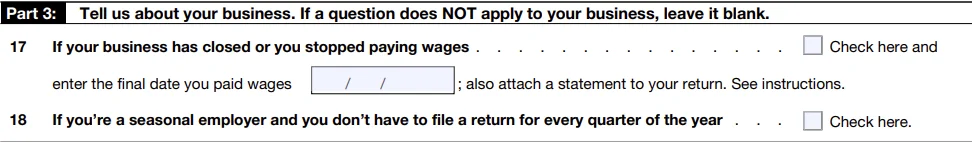 Revised Form 941 - Part 3